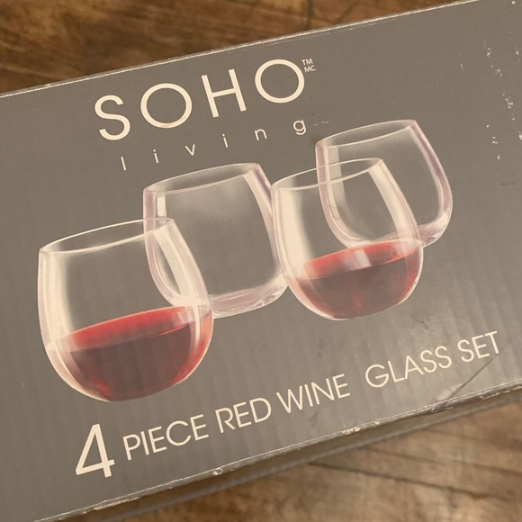 4 stemless wine glasses - Picture 3 of 3